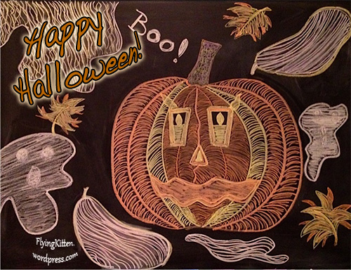 Halloween chalkboard Art